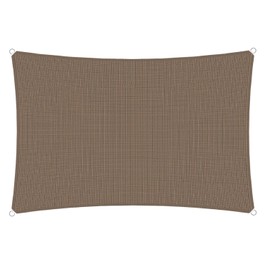 TANG Sunshades Depot 13' x 21' Sun Shade Sail Rectangle Permeable Canopy Brown Customize Commercial Standard 180 GSM HDPE