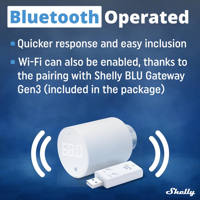 Shelly Blu TRV & Shelly Blu Gateway Gen3 - Bluetooth