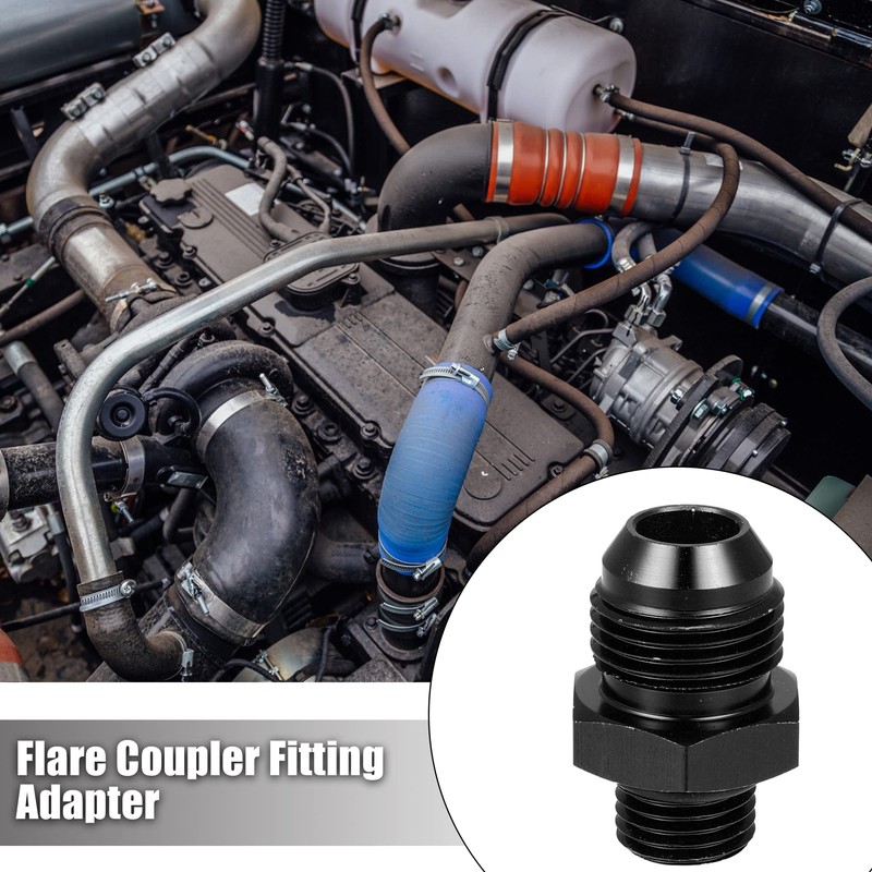 X AUTOHAUX Car Plug Metric Thread Mounting Adapter Black AN8-M14