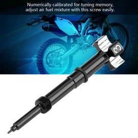 Acouto Mixture Screw Kit Extended Air Fuel Mixture Screw Set for Keihin FCR FCR‑MX Carburetor for YFZ450 WR250F for Suzuki RM-Z250 RM-Z450 for Honda CRF150R CRF250R(black)