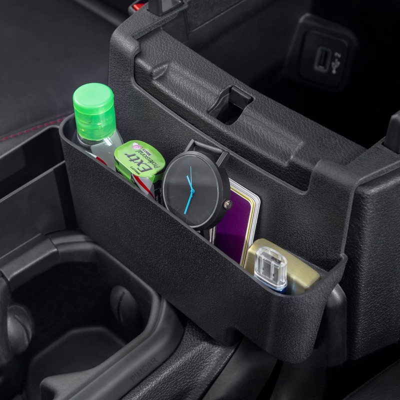 PIMCAR 2PCS Center Console Organizer for 2018-2025 2026 Jeep Wrangler