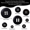 Black Resin Buttons for Crafts, Mixed Sizes Button for Sewing,