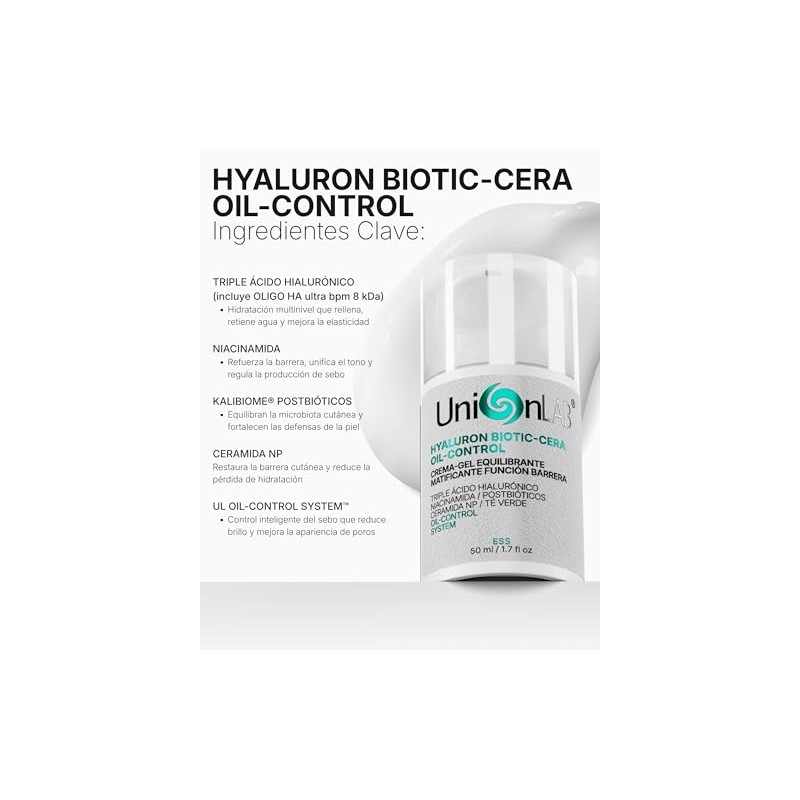Hyaluron Biotic Cera Oil Control Crema Gel Hidratante Facial Piel