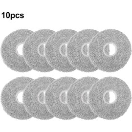 Almohadillas lavables para mopa Mova E30 Ultra Robot Aspirador, piezas de repuesto de microfibra para madera dura para limpieza de suelos de azulejos, paquete de 4 grises (10 unidades)