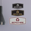 Fancy Recycle Here Sign (Black Gold) - Medium