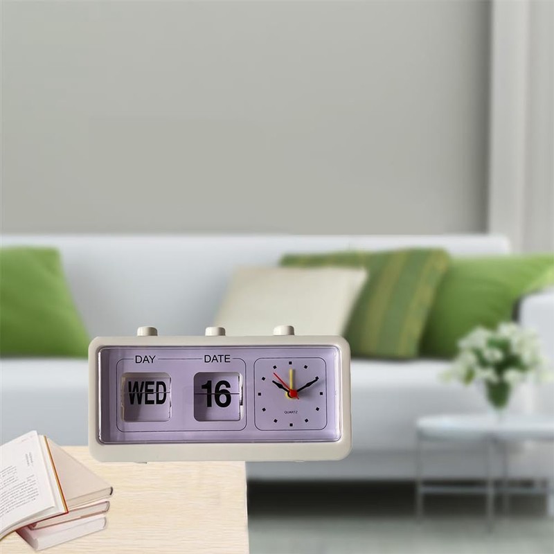 Haptufer Mechanical Alarm Clock Novelty Flip Clock Desktop Digital Clock