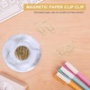 Kafei Gold Office Clips in Elegant Magnetic Marble Clip Holder,