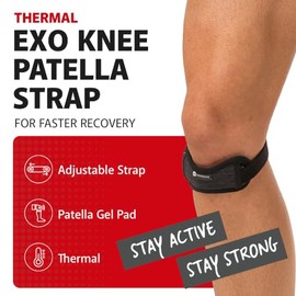 Thermoskin EXO Adjustable Knee Support, Black, One Size