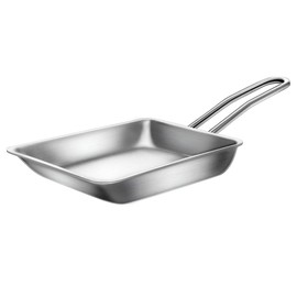 WAGENSTEIGER Stainless Steel Fry Pan, 3-Ply Reinforced Body, Rectangular Omelet Pan, Oven & Dishwasher Safe, Induction Compatible, Portable Camping Cookware, Mini or Small Size (14.2Lx5.5WX1.2H inch)