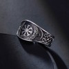 Joliernelle Vegvisir Ring, Pirate Compass Ring for Men, Stainless Steel