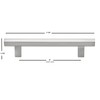 GlideRite 5-Inch Screw Spacing Solid Hexagon Bar Pull Cabinet Hardware