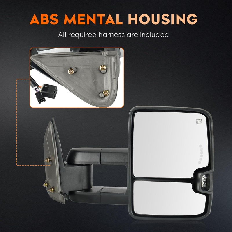 Youxmoto Towing Mirrors 1999-2002 fit for Chevy Silverado 1500 2500