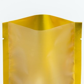 Matte Frosted Window & Gold Stand Up Open Top Heat Sealing Packaging Bags for Small Business, Home Use, Freeze Dried Candy, Food Storage Bags, Pet Treats, Beauty Spa (1000, 5.12 x 7.09 + 2.36 inch)