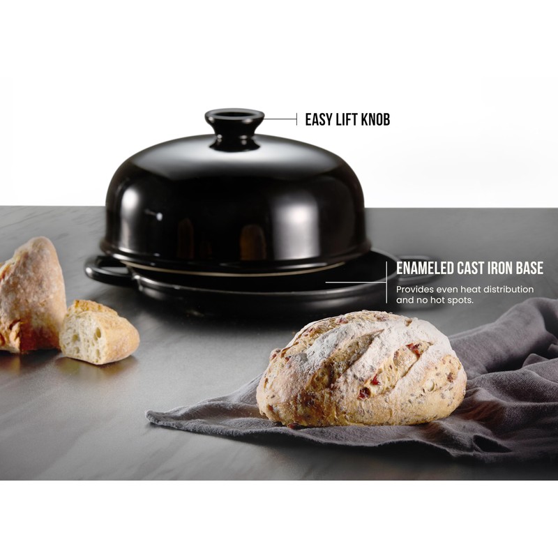 Kook Bread Oven, Sourdough Pan with Lid and Handles, Enameled