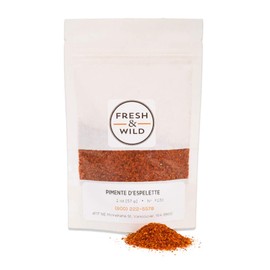 Fresh & Wild | Piemente d'Espelette - Chili Pepper Powder | All Natural, Vegan, Gluten-Free | For Cooking with Chicken, Sausage / Salami, Seafood, & More | 2 oz | Gourmet, Chef-Inspired Ingredients