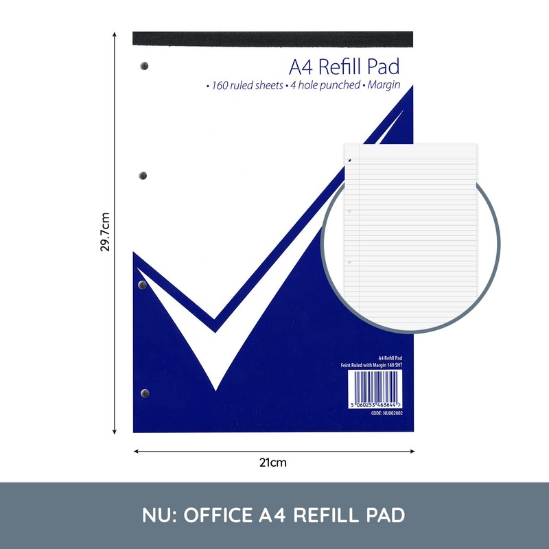 Nu Notebooks - Office Range - A4 Refill Pad -