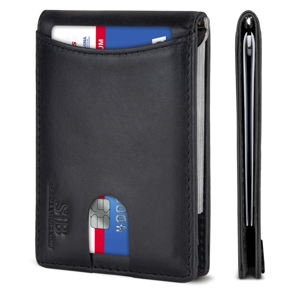 SERMAN BRANDS SERMAN BRANDS RFID Blocking Slim Bifold Genuine Leather