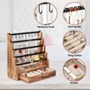 Pinzoveco Earring Organizer, 5 Layer Earring Holder Organizer with Necklace