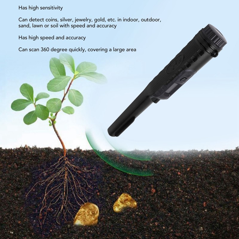 Metal Detector Pinpointer 3 Alarm Modes High Sensitivity Waterproof Handheld