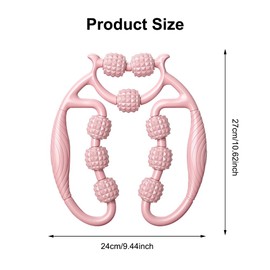 Massage Roller, Massageroller, Massageroller Beine, Beinmassagegerät Cellulite Deep Tissue Massage Arm, Massagerolle mit Griff Bein, Massagerolle（Rosa）