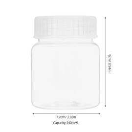 VOSAREA 5pcs Wide Mouth Lab Bottles for Chemical Storage and Tissue Culture Airtight Plastic Containers for Liquid Solid Applications