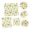 KOMBIUDA 3pcs Reusable Beeswax Food Wraps Packing Cloths for Sustainable