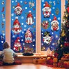 Christmas Gnome Window Clings 103pcs, Christmas Gnome Snowflake Window Decals