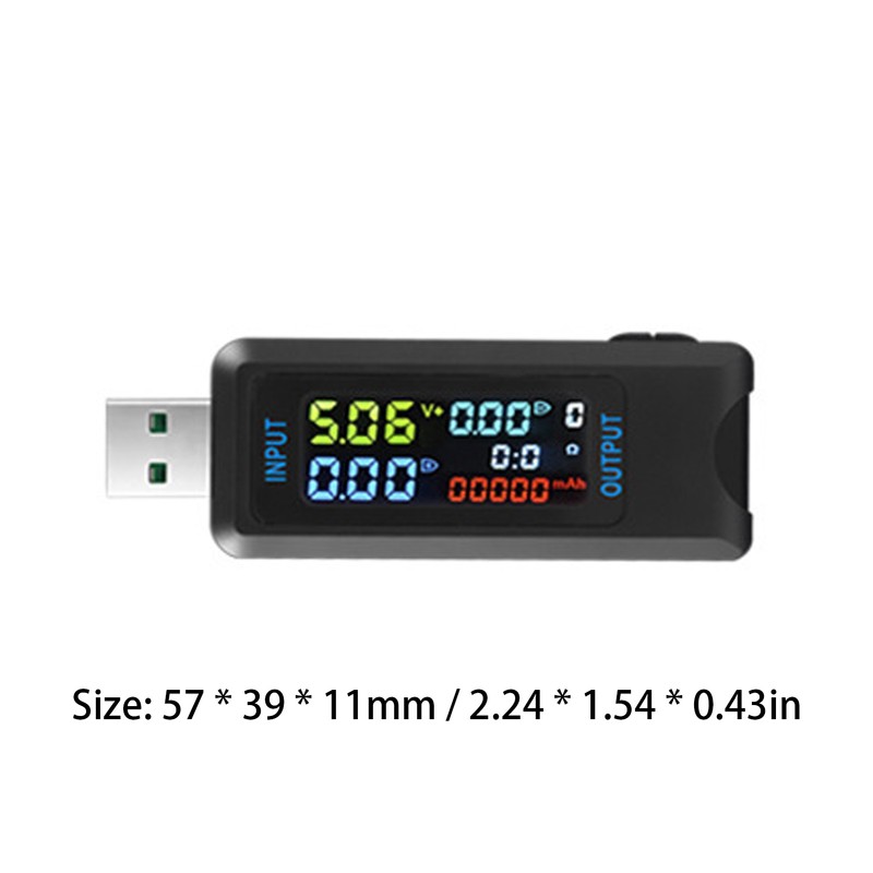Multi-function USB Voltage Current Test Meter Digital IPS Display Capacity