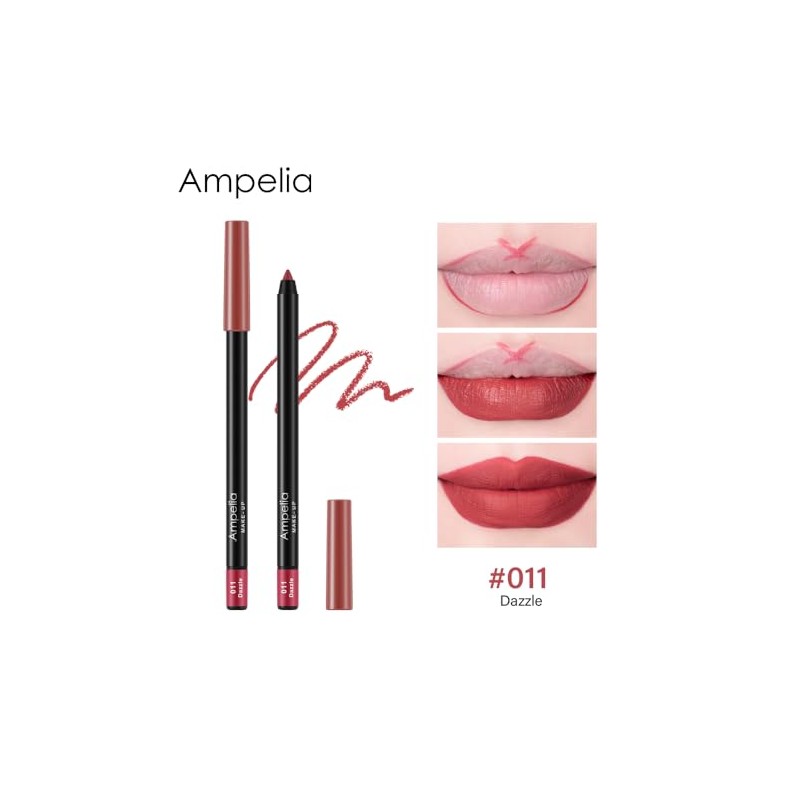 Lápiz Delineador de Labios Versátil, Acabado Mate, Natural y Sedoso,