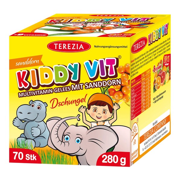 TEREZIA Multivitamins Jungle Jelly Drops for Children, Contains Sea Buckthorn