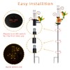 Stargarden Hummingbird Rain Gauge Outdoor,Metal Solar Rain Gauge Decorative Waterproof