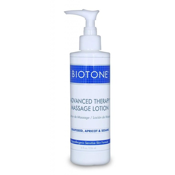 BIOTONE Advanced Therapy Massage Lotion (8 oz w/ Pump) - Pack of 2