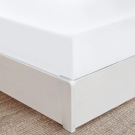 Mellanni Super King Fitted Sheet - All Around Elastic Bed Sheets - 40 Cm Extra Deep Superking Fitted Sheet - Soft Microfiber, Shrinkage & Fade Resistant - (Super King, 180x200 cm, White)