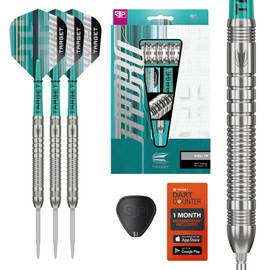 Target Darts Hydro Steel Tip Dart Set, 21G (Barrel 03) | 90% Tungsten Darts, Silver Swiss Point Tips, Pro Grip Tag Shafts & Pro Ultra No.6 Flights, SP Tool Included | Professional Dart Sets