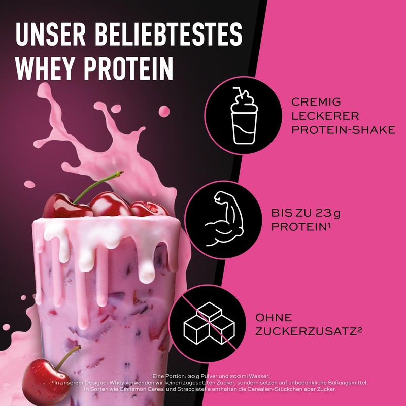 ESN Designer Whey Protein, Cherry Yogurt, 1000 g Pouch