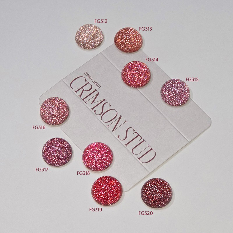 From the Nail Crimson Stud Reflective Glitter Gel Single Item