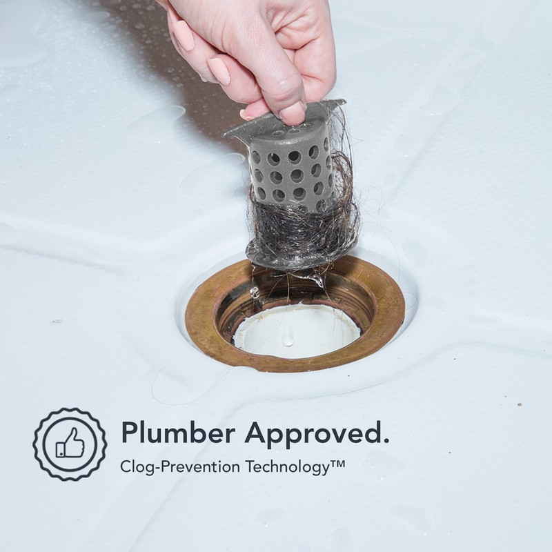 ShowerShroom the Revolutionary 2" Stand-Up Shower Stall Drain Protector Hair