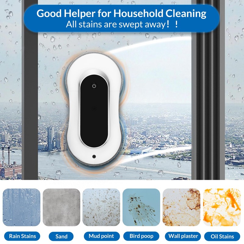 ESFC Automatic Window Cleaner Robot With Dual Water Spray,Smart Window