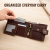 Men's Genuine Cow Leather RFID Wallet with Coin Pocket &