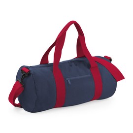 BagBase Unisex's BG140FNCR Original Barrel Bag, French Navy/Classic Red, Medium