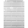 4x10 White Glossy Finish Beveled Ceramic Subway Tile Shower Walls