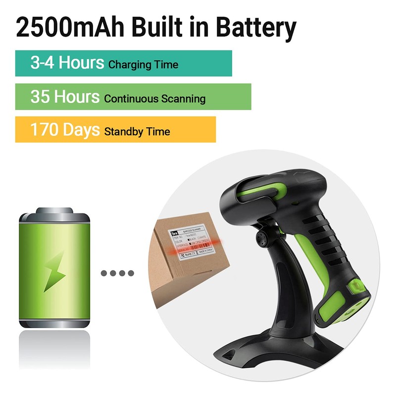 Tera Pro (Extreme Performance) Industrial Wireless Barcode Scanner 2D QR