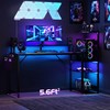 Gaming Desk 54 Inch Computer Table with Storage Shelves &