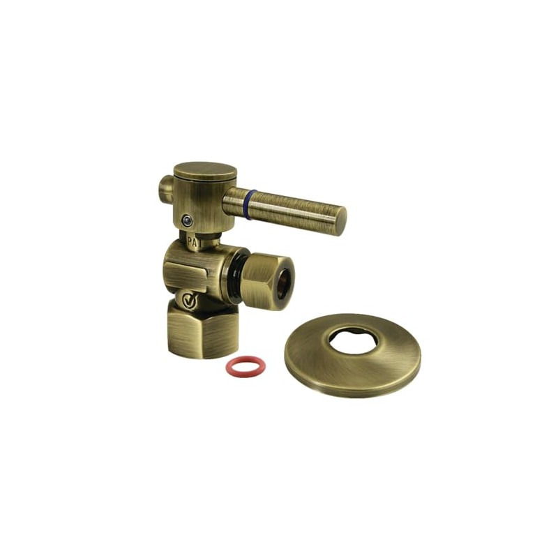 Kingston Brass CC43103DLK 1/2" FIP x 3/8" O.D. Comp Quarter-Turn