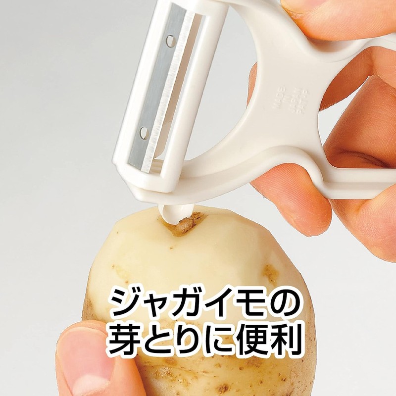 Takagi Double Sided Peeler, Made in Japan, White, Peeler with