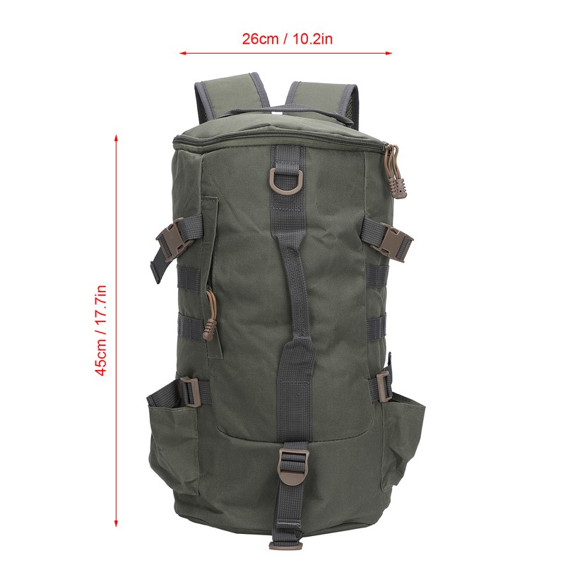 Fishing Tackle Backpack Large Capacity Portable Cylindrical Fishing Rod Bag
