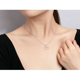 Grandma Necklace Generation Necklace Sterling Silver Necklace Round Circle Necklace for Grandma Gifts Grandma Mother's Day Gifts Birthday Gifts Christmas Gifts