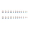 MERVF Short Press on Nails Square, Blue Tip French Fake