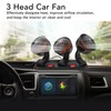Three Head Car Fan 2 Speed Adjustable 360 Degree Rotation