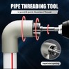 2PCS Integrated Internal & External Pipe Threading Tool, Dual-Function Pipe